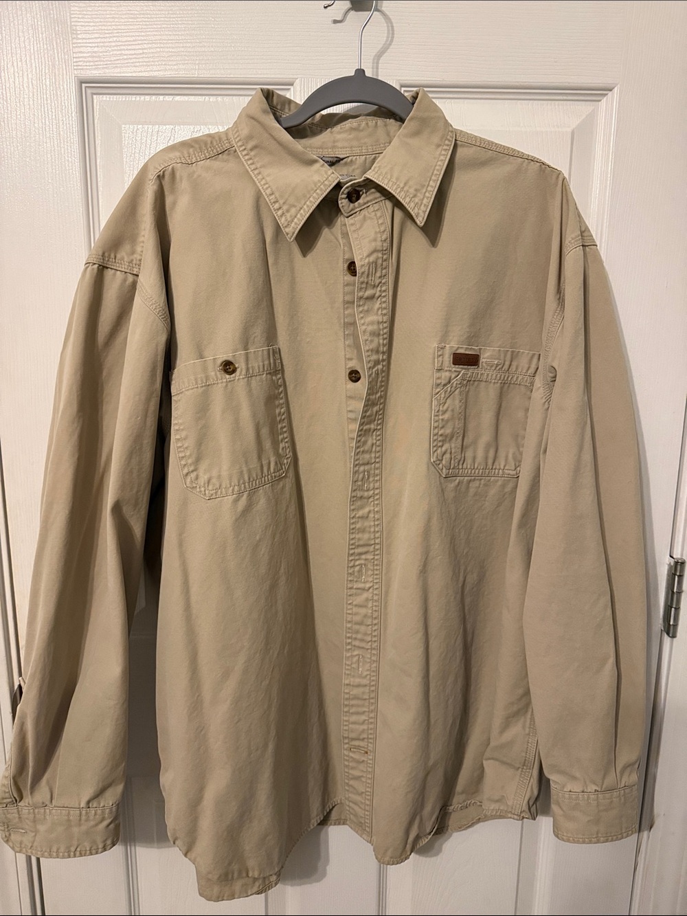 Carhartt Classic Tan Button-Up Work Shirt